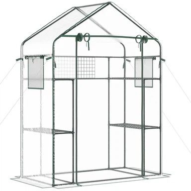 Rumah Taman Tomat Kecil Outdoor PVC Greenhouse