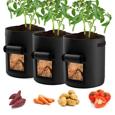 Tas Tumbuh Kentang Felt & PE Dengan Jendela